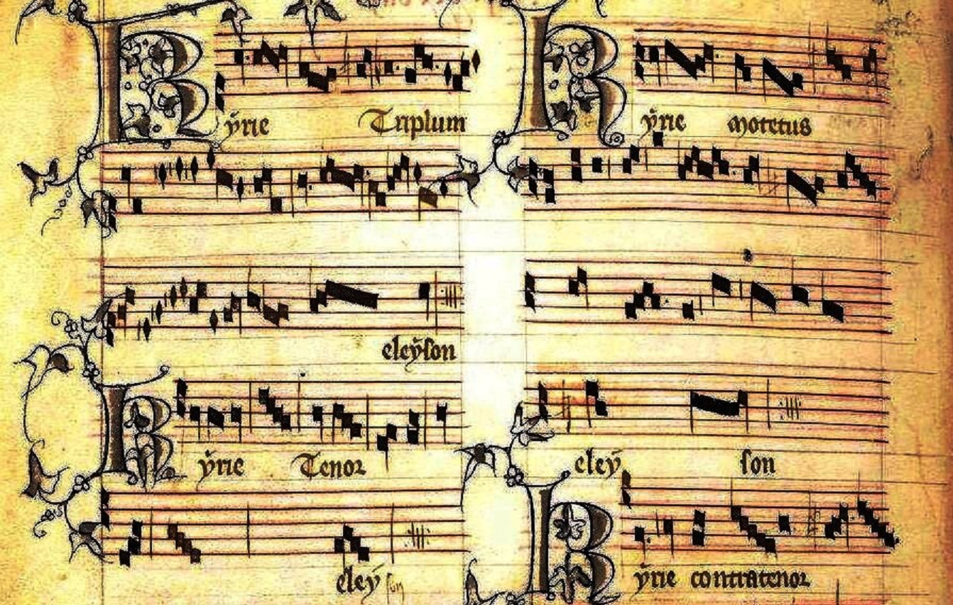  4. «Kyrie eleison» із Меси «Notre Dame» Гійома де Машо 1360 року, мензуральна нотація.jpg